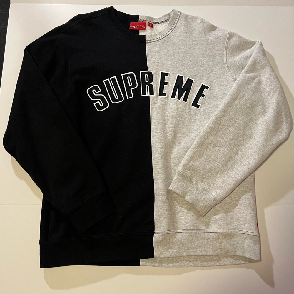 Rare Supreme Split Crewneck Sweatshirt Size L